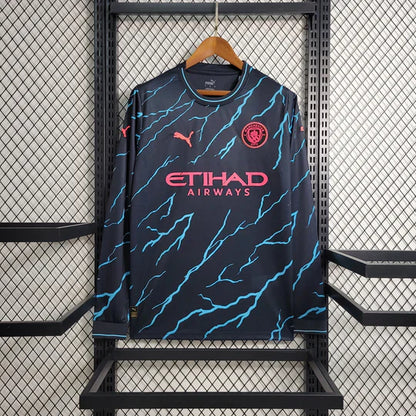 Maillot Manchester City extérieur 2023 2024 manches longues